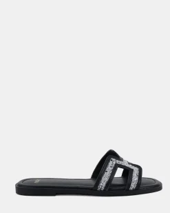 SACHIE BLACK TWEED Sandals