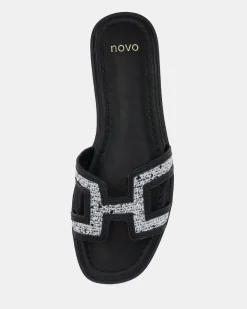 SACHIE BLACK TWEED Sandals