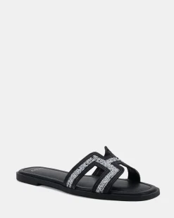 SACHIE BLACK TWEED Sandals