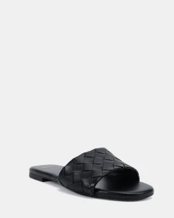 SAIGE BLACK Flat Sandals