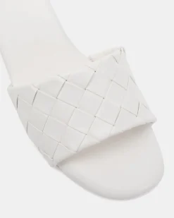 SAIGE WHITE Flat Sandals