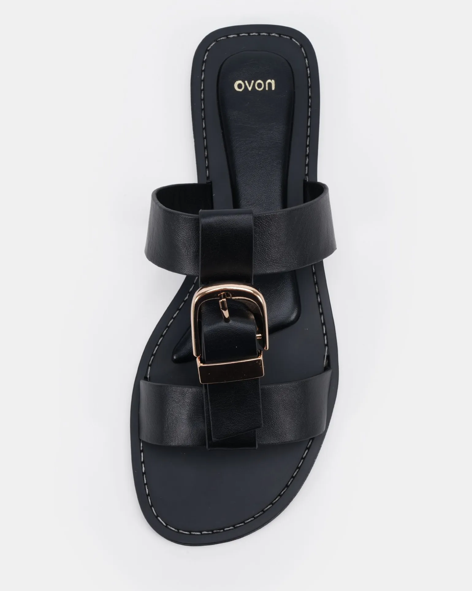 SANIYAH BLACK Flat Sandals