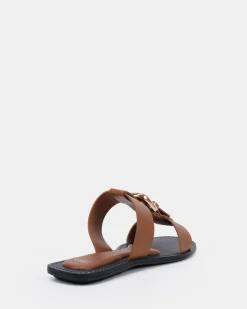 SANIYAH CAMEL Flat Sandals