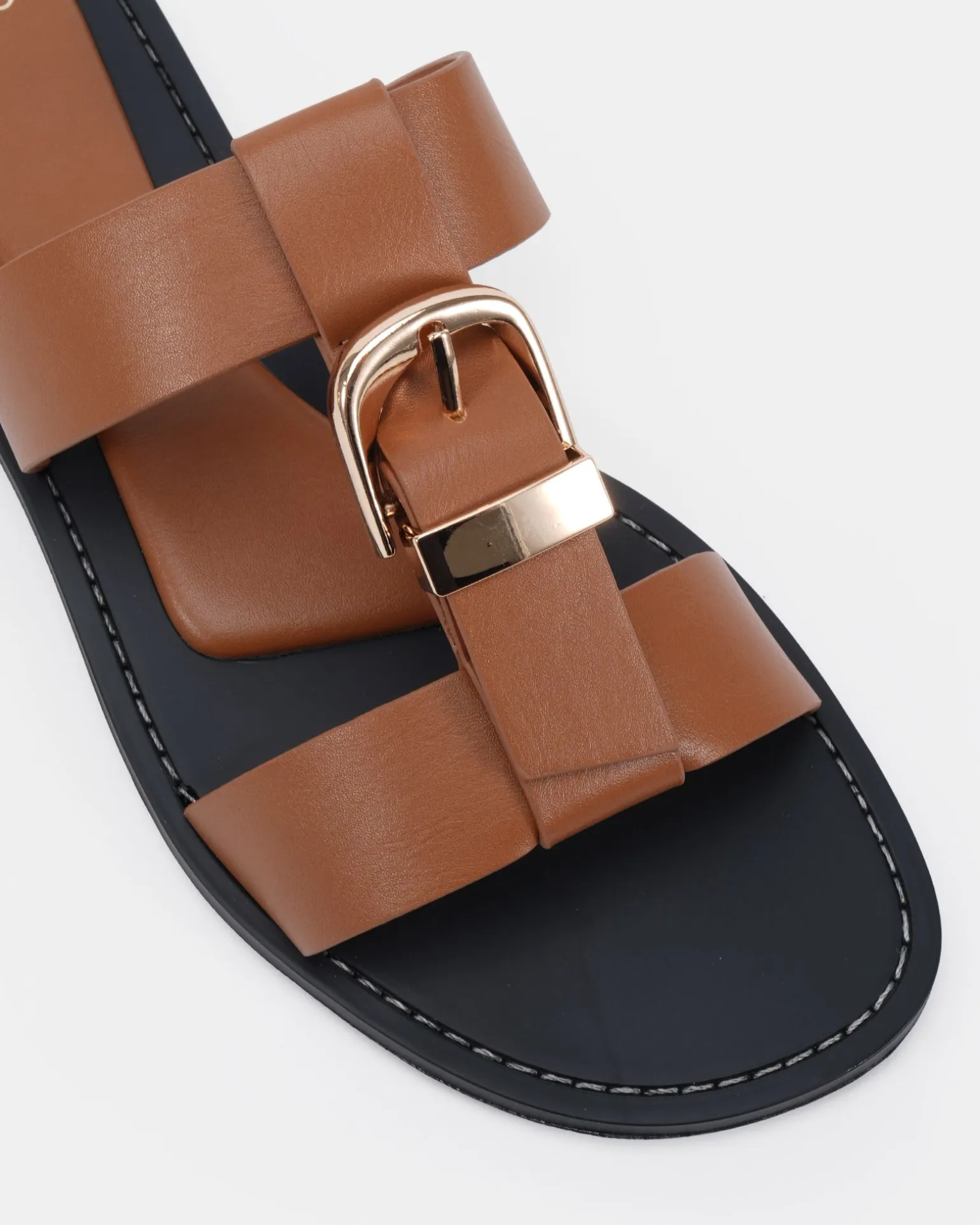 SANIYAH CAMEL Flat Sandals