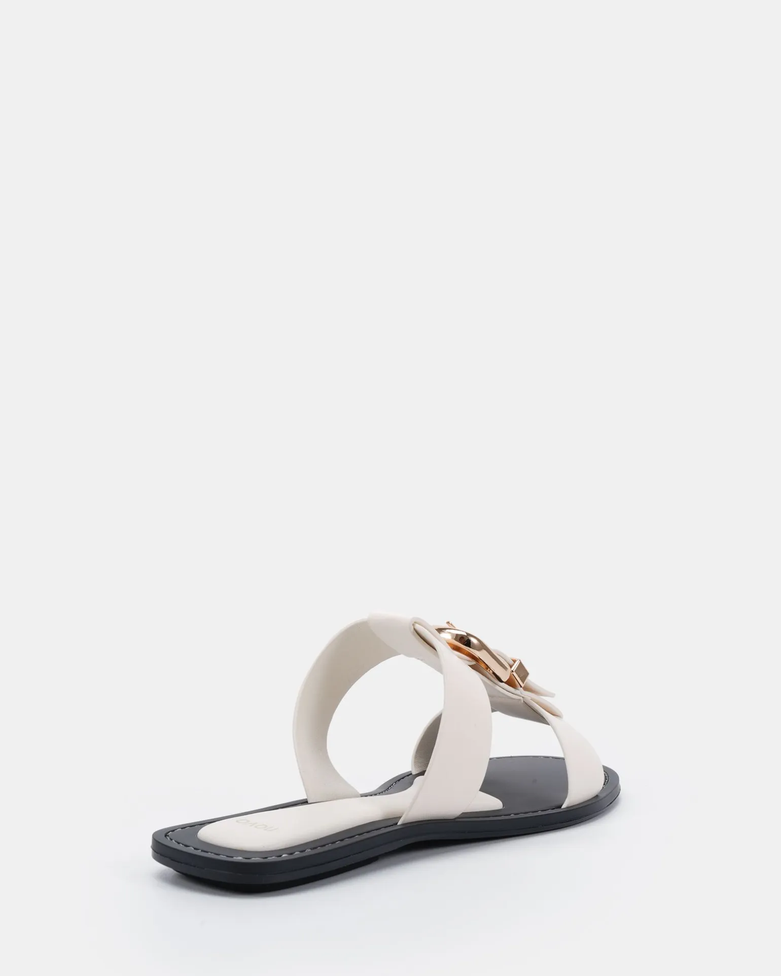 SANIYAH WHITE Flat Sandals