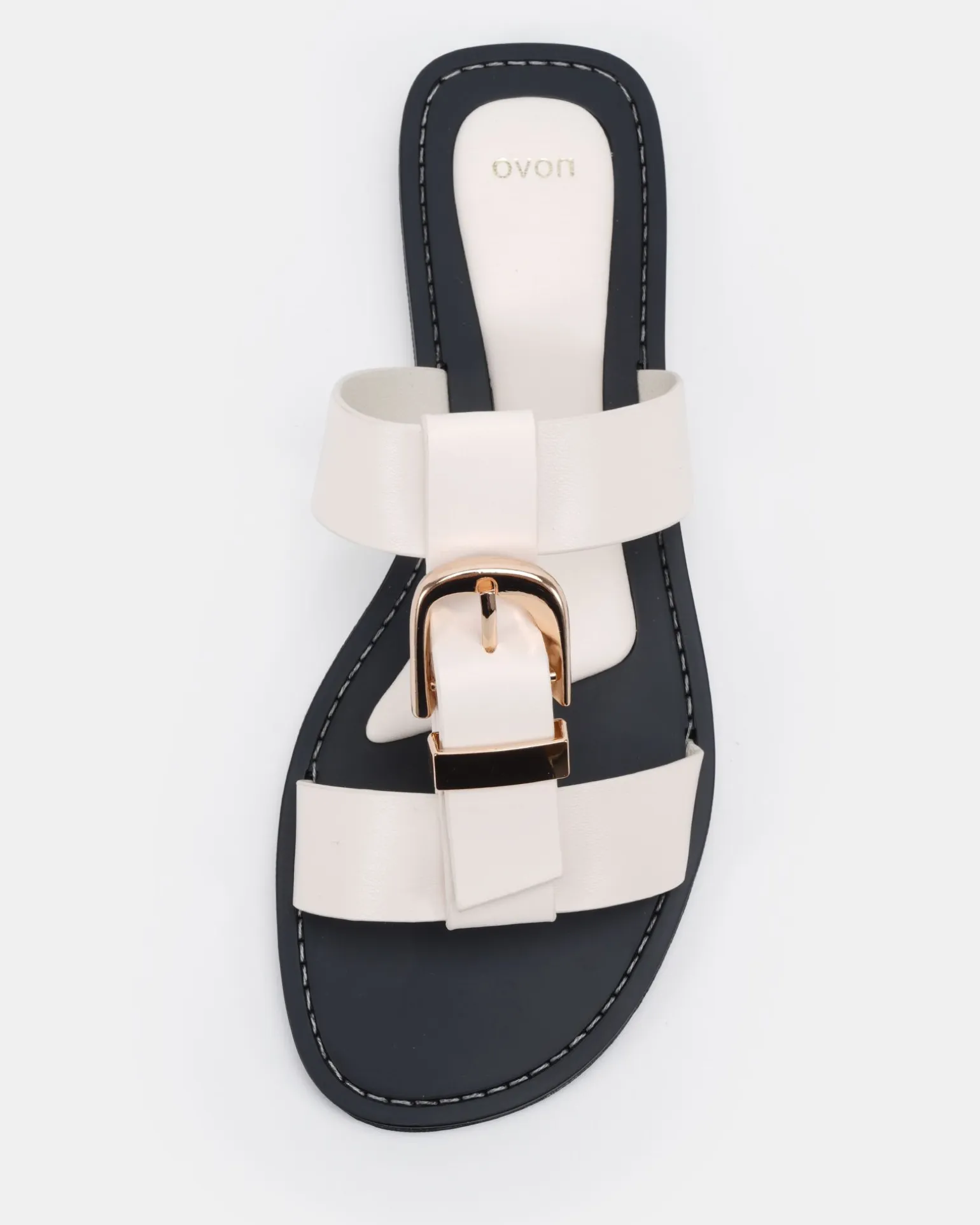 SANIYAH WHITE Flat Sandals