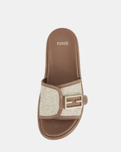 SANNA METALLIC RAFFIA Sandals