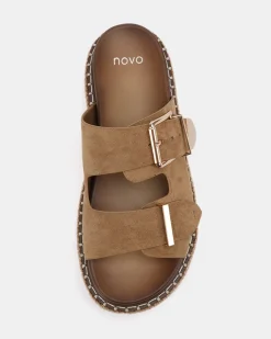 SAZKIA Sand Suede Sandals