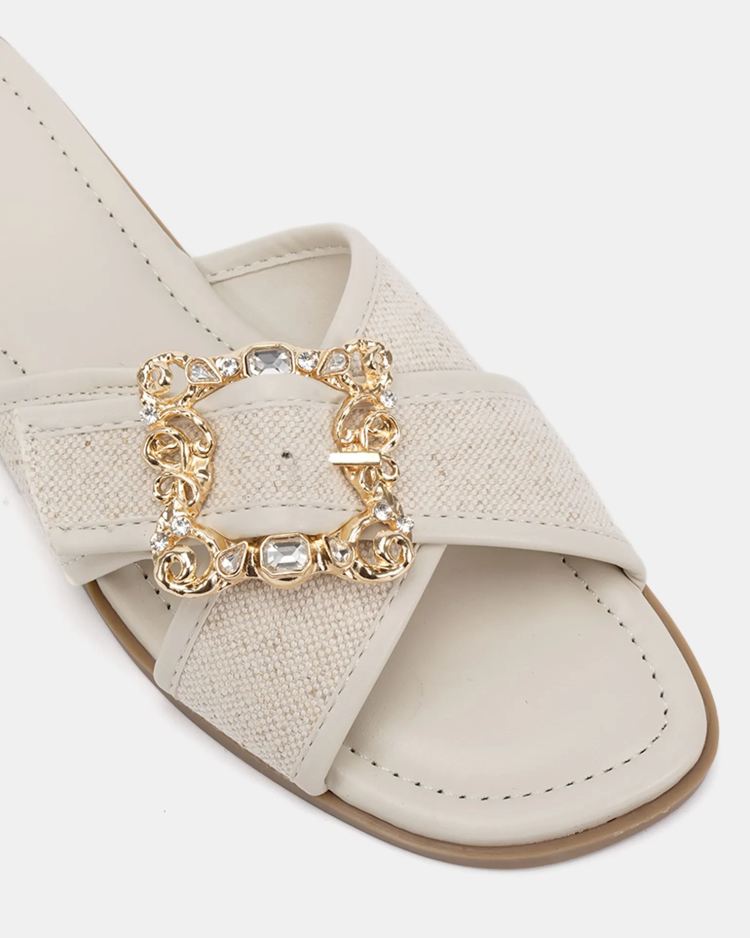 SCOTT CREAM LINEN Sandals