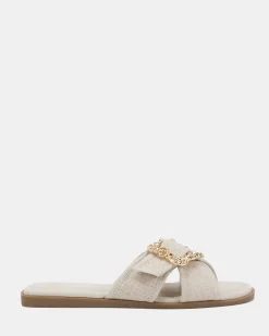 SCOTT CREAM LINEN Sandals