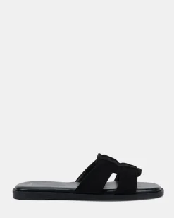 SEAMUS BLACK Flat Sandals