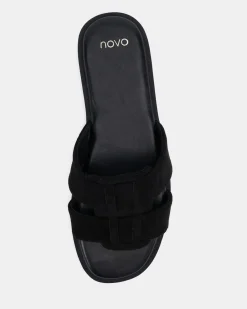SEAMUS BLACK Flat Sandals