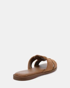 SEAMUS CARAMEL Flat Sandals
