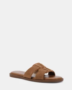SEAMUS CARAMEL Flat Sandals