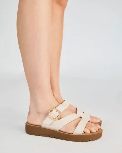 SEVYN LINEN Flat Sandals