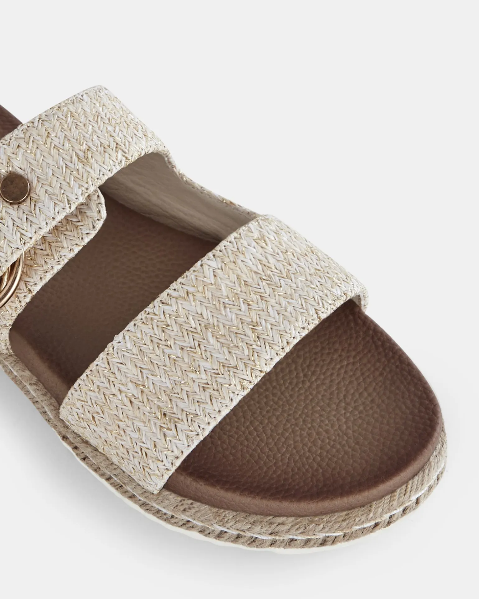 SEZZADIO METALLIC RAFFIA Sandals