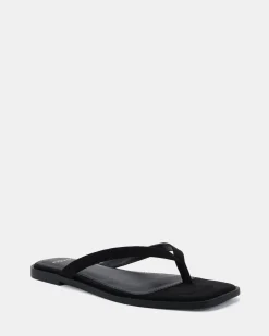 SHAKE Black Suede Sandals