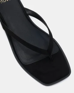 SHAKE Black Suede Sandals