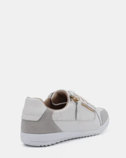 SHANIA RIVERS WHITE Lace Up Sneakers