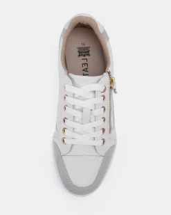SHANIA RIVERS WHITE Lace Up Sneakers