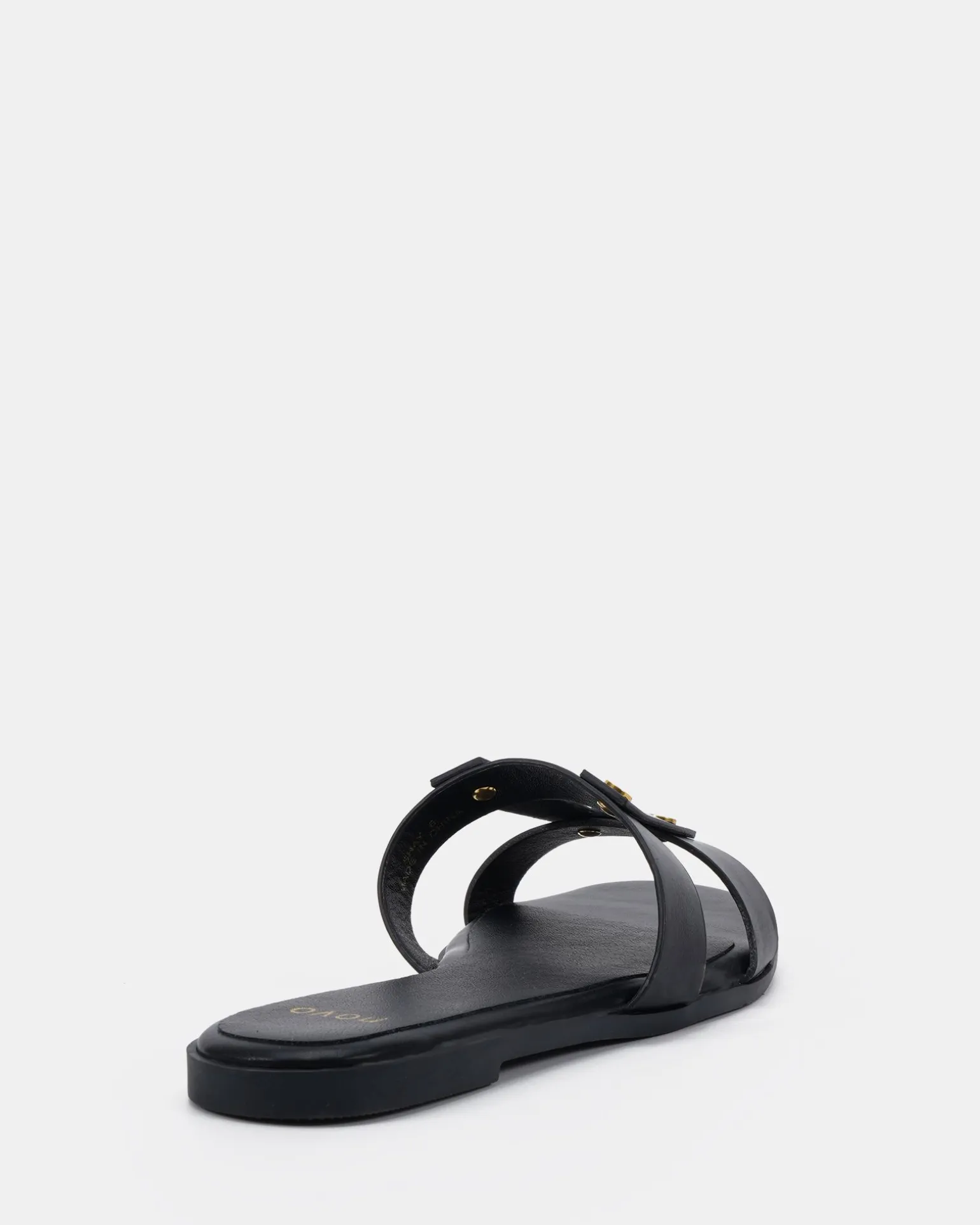 SHAY BLACK Flat Sandals