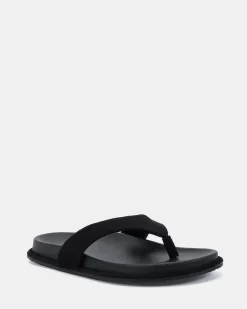 SHERRIE Black Suede Sandals