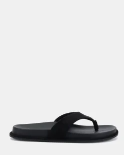 SHERRIE Black Suede Sandals
