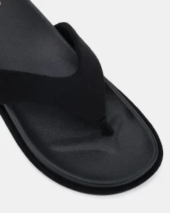 SHERRIE Black Suede Sandals