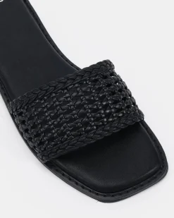 SLADE BLACK Flat Sandals