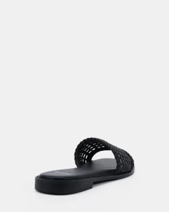 SLADE BLACK Flat Sandals