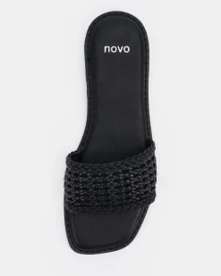 SLADE BLACK Flat Sandals