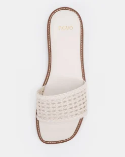 SLADE CREAM Flat Sandals