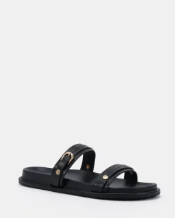 SORAYA BLACK Flat Sandals