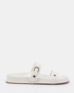 SORAYA WHITE Flat Sandals