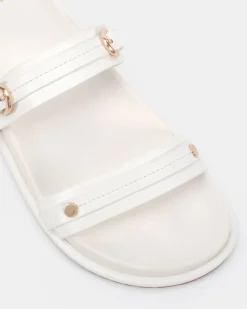 SORAYA WHITE Flat Sandals