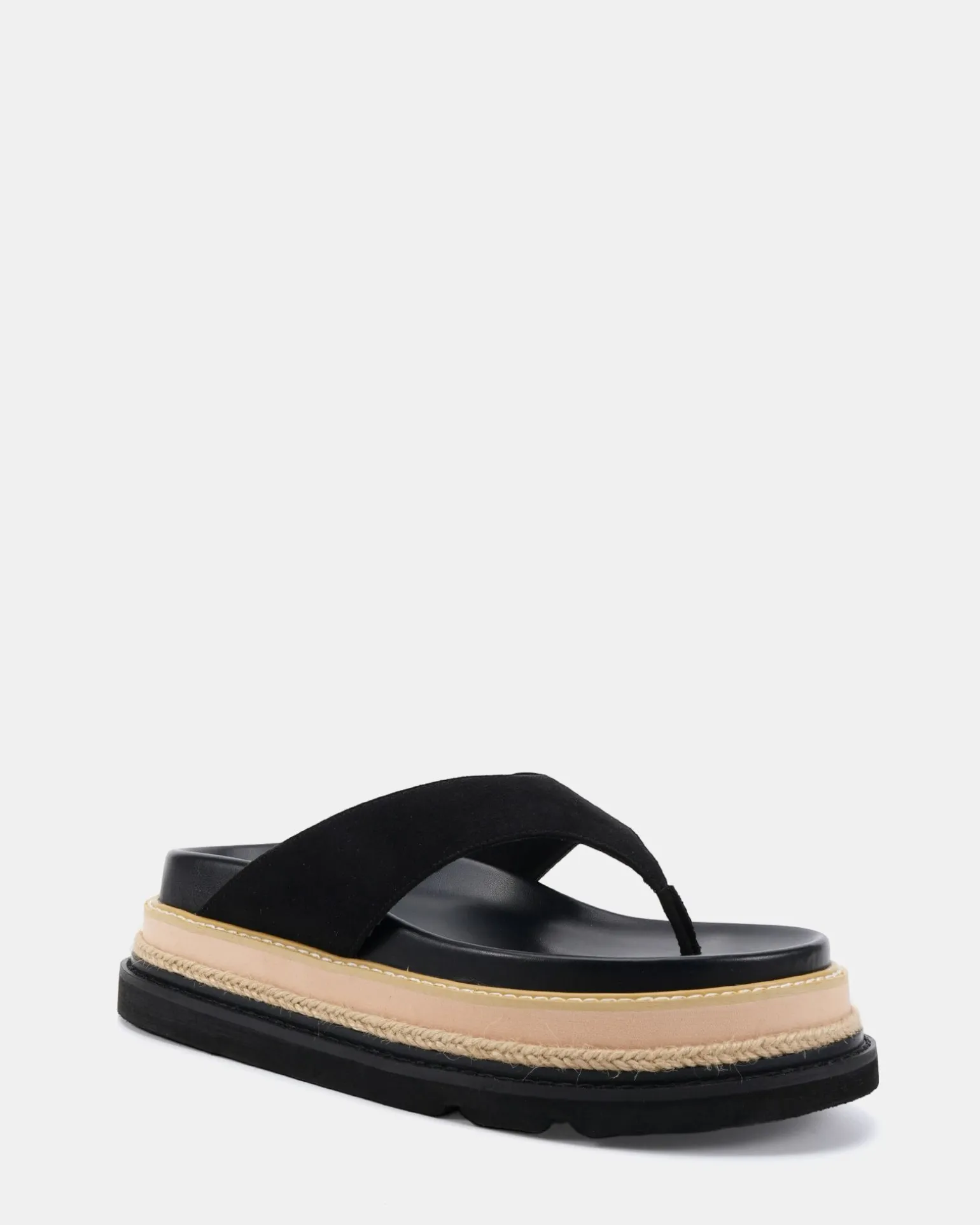SPOIL Black Suede Flatform