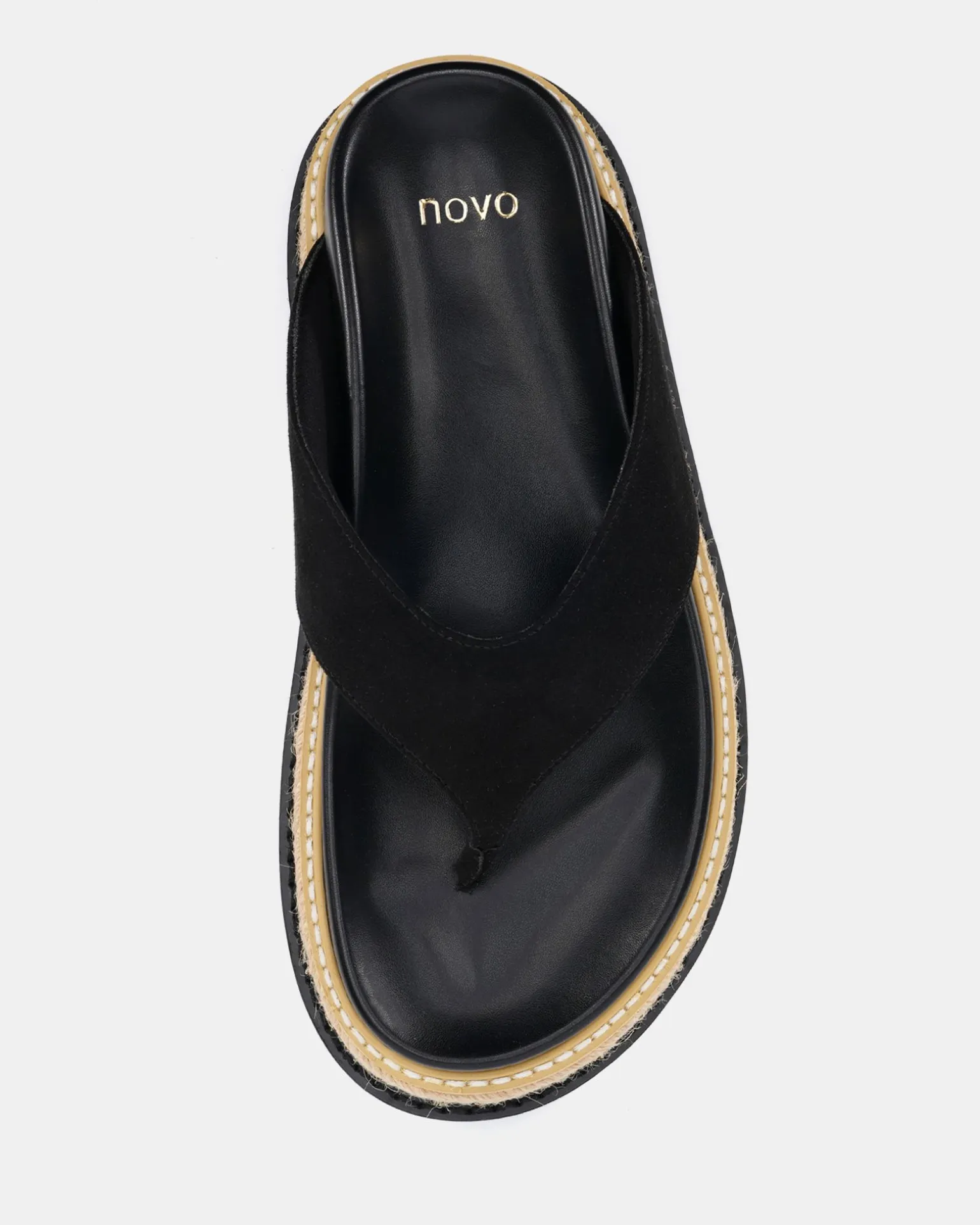 SPOIL Black Suede Flatform
