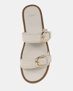 STATEMENT CREAM LINEN Sandals