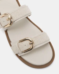 STATEMENT CREAM LINEN Sandals