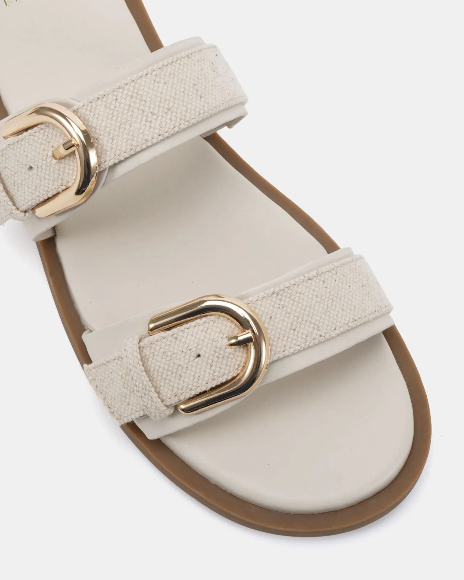 STATEMENT CREAM LINEN Sandals