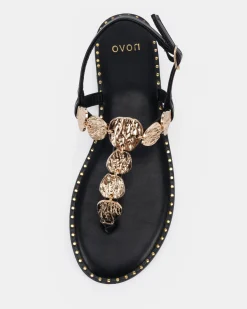 STAZIE BLACK Strappy Sandals
