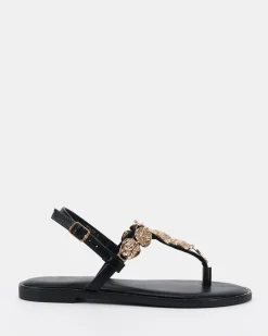 STAZIE BLACK Strappy Sandals