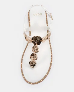 STAZIE WHITE Strappy Sandals