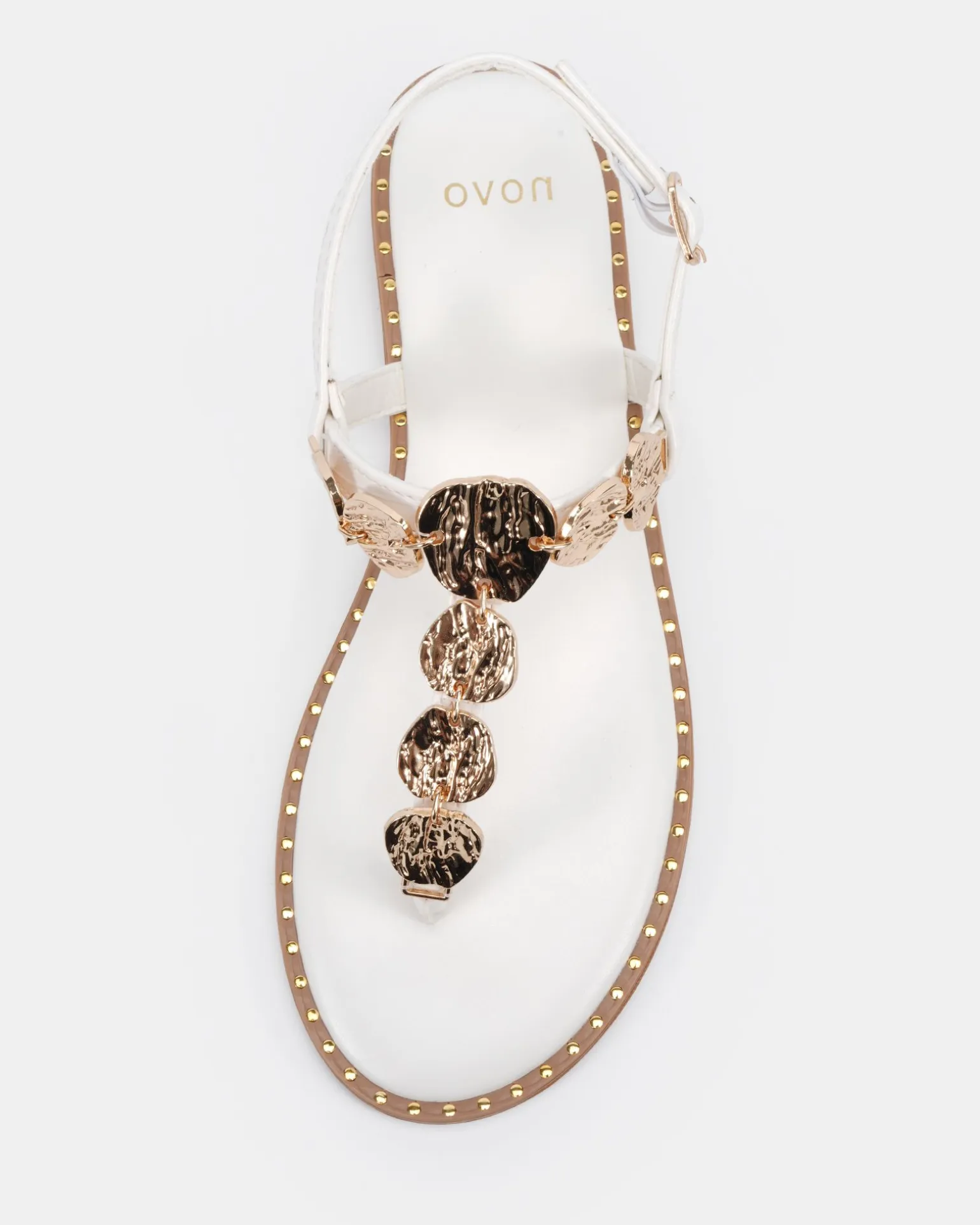 STAZIE WHITE Strappy Sandals