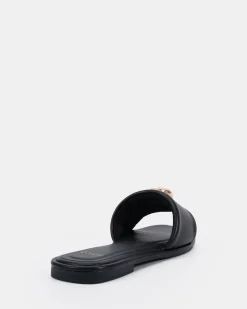 SULTAN BLACK Flat Sandals