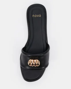 SULTAN BLACK Flat Sandals