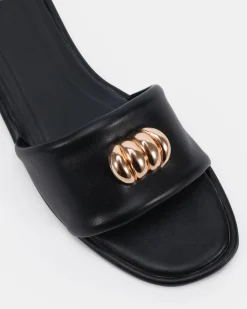 SULTAN BLACK Flat Sandals