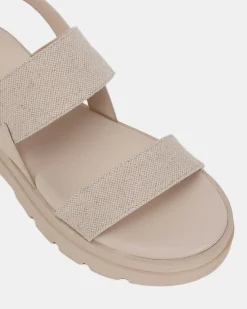 TAFFY CREAM LINEN Strappy Sandals
