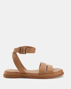 TAHJ CAMEL Strappy Sandals
