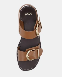 TALITHA CARAMEL Strappy Sandals